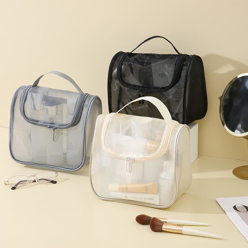 [Estoque pronto] Novo estilo de bolsa de cosméticos estilo ins Super quente portátil viagem grande capacidade simples à