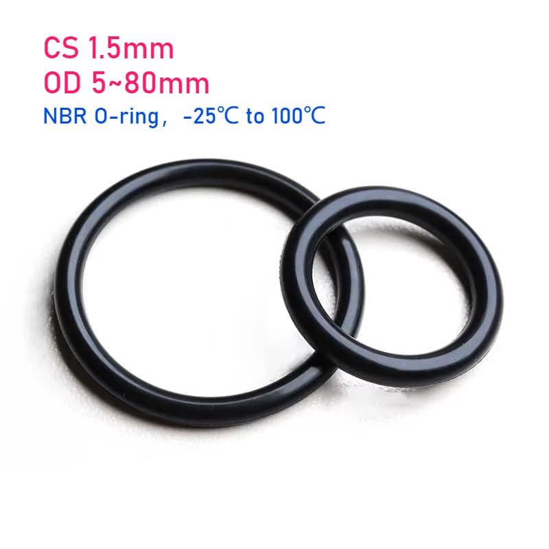 CS 1.5mm OD 5 ~ 80mm NBR O Ring Seal Junta Nitrilo Butadieno Espaçador De Borracha Arruela De Resistência A Óleo