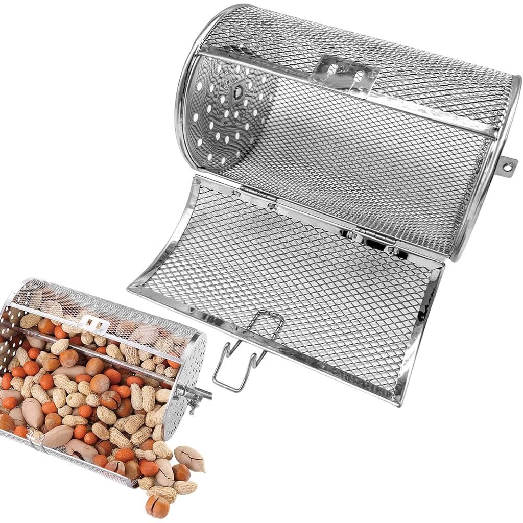 Cesto para Rotisserie, Grelha de Rotisserie em Aço Inoxidável, Gaiola para Grelhar em Aço Inoxidável, Cesto para Fritade