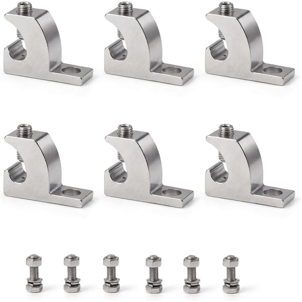 6 Peças Conector de Aterramento de Alumínio, Terminais de Aterramento, Braçadeira de Fio de Aterramento, Terminal de Par