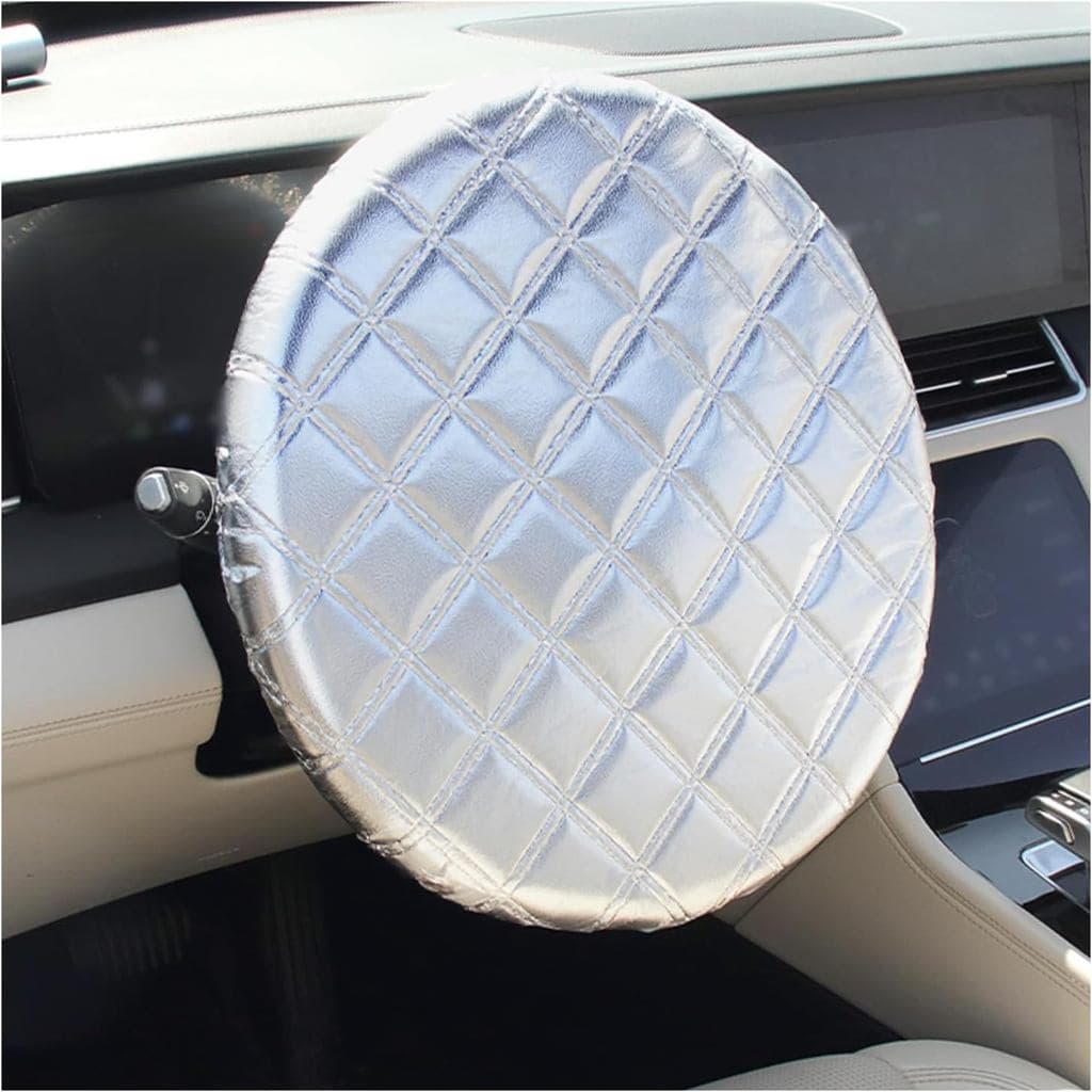 Capa Protetora Solar para Volante de Carro, Capa de Volante em Filme de Alumínio para Isolamento Térmico e Resfriamento,