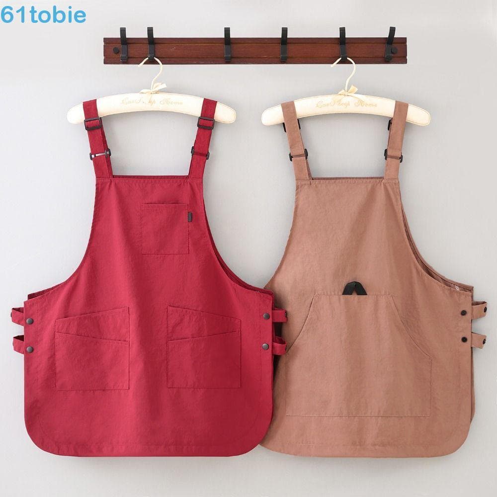 Avental de Trabalho TOBIE, Impermeável, Ajustável, Reversível, Sem Mangas, com Múltiplos Bolsos 3841 HJG2