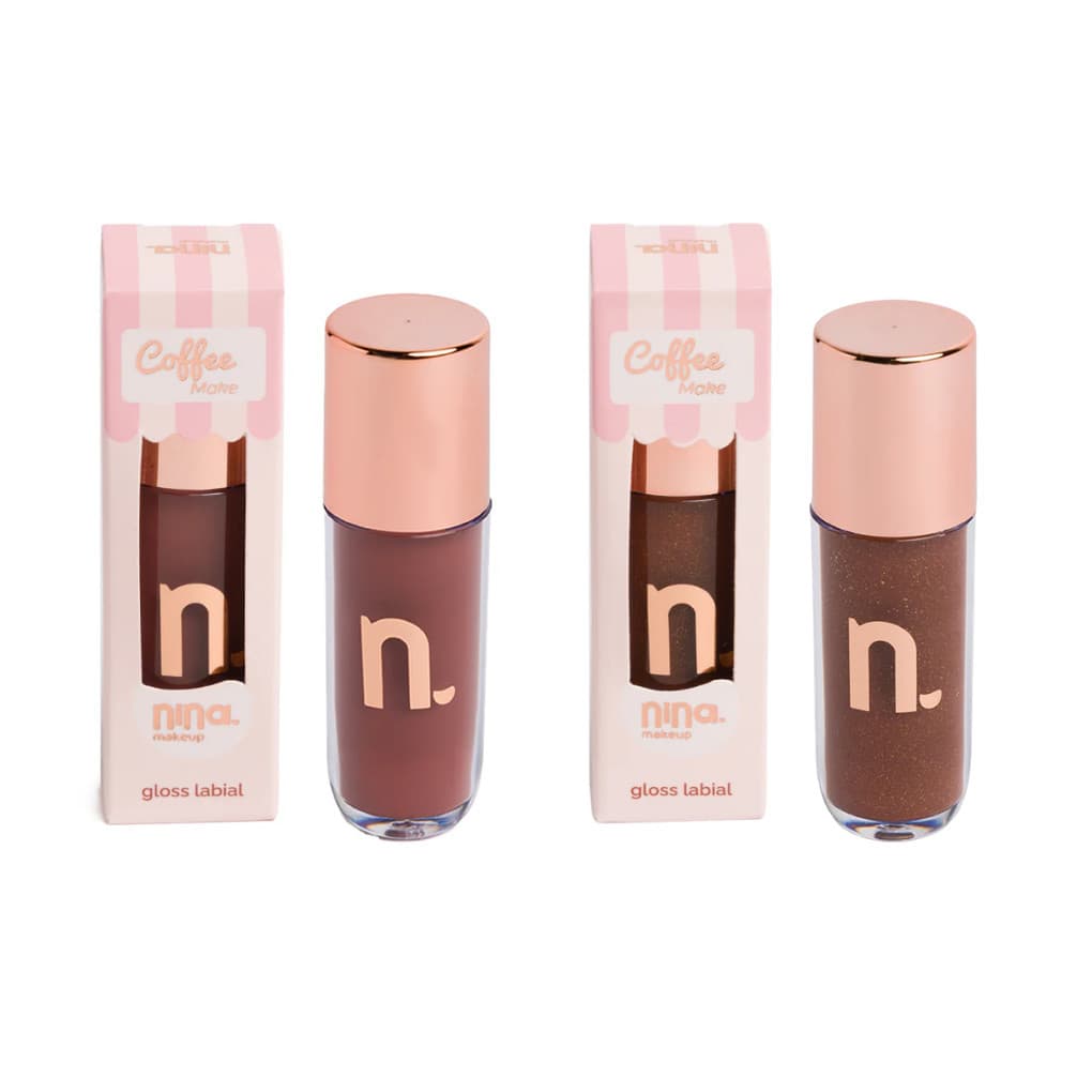 Gloss Labial Make Coffee Nina Makeup Hidratação e Sabor