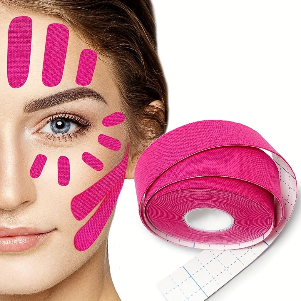 2 Peças De Tiras De Levantamento facial , Olhos E Pescoço-Multifuncional , Altamente Elásticas , Rugas Na Testa , Rosto