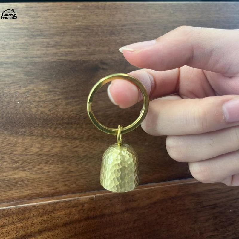 Divertido Pingente De Chave De Carro De Latão Vintage Com Sino De Cobre Puro Chaveiro Decorativo Criativo Para Bolsa Cha