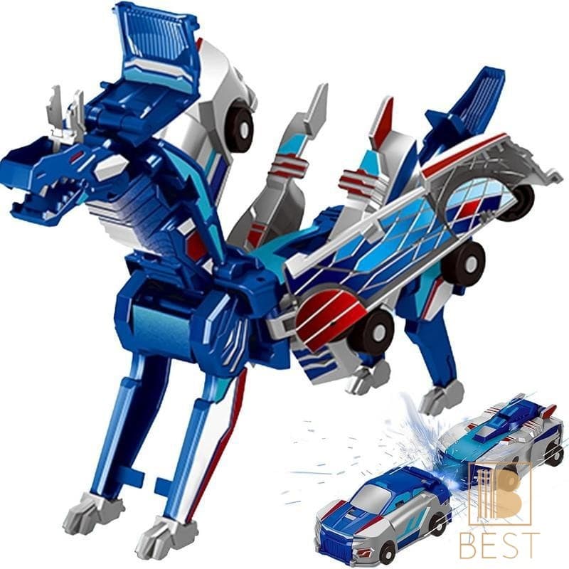 Brinquedo De Unicórnio Pegasus Alado-Carro De Dragão Voador Prateado Para Crianças