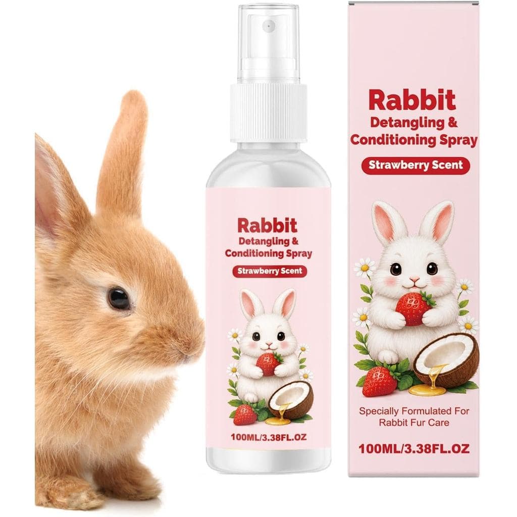 Spray Condicionador Rabbit - Hidratante, Refrescante e de Secagem Rápida |   Solução Desembaraçante para Coelhos e Peque