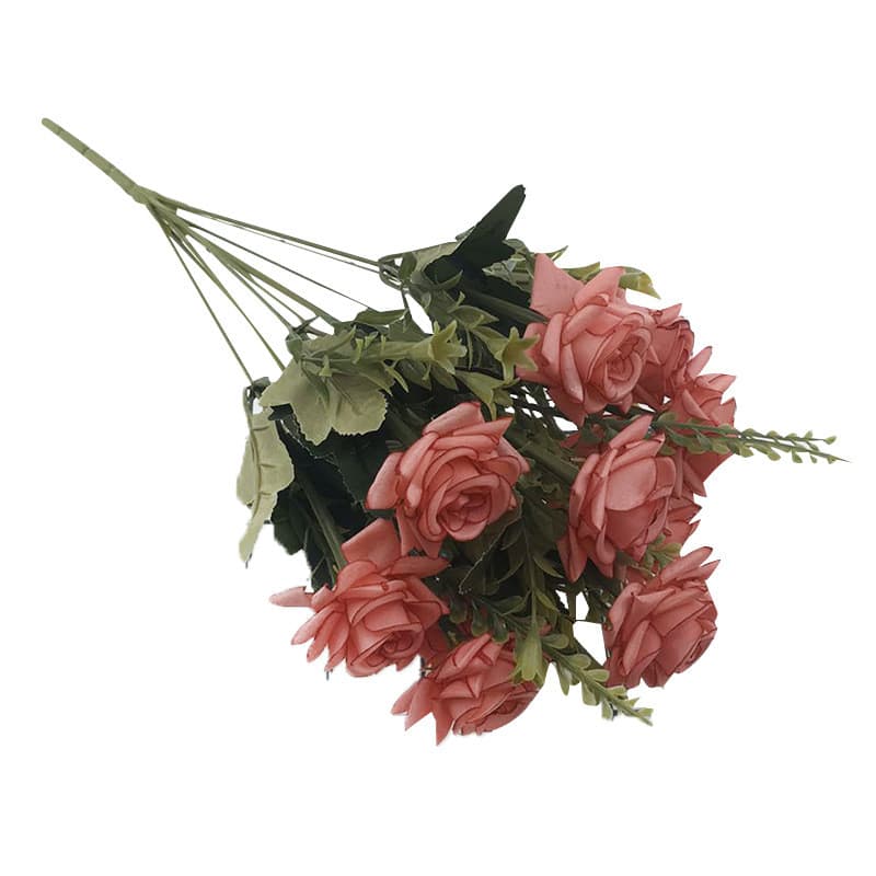 Flores Artificiais 11 Cabeças Outono Rico Rosa Casamento Simulação Decoração Para Casa Ornamentos Arte Sala De Estar Buq