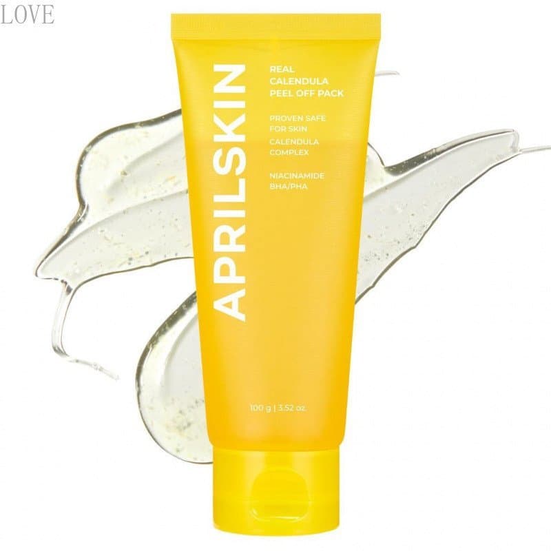 Máscara facial removível contendo extrato de calêndula APRIL, 3,52 ml OZ, PHA, BHA e niacinamida para esfoliação suave,
