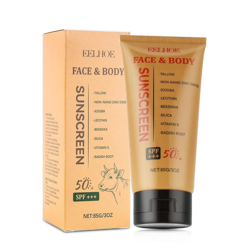 EELHOET Protetor Solar de Sebo SPF50, Sem Nano-Zinco e Sebo de Animais Alimentados a Pasto, Protetor Solar para Rosto e
