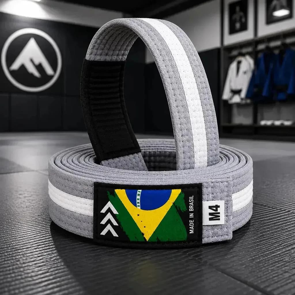 Faixa Jiu Jitsu Honor Algodão EVA Alta Durabilidade Fita Branca Preta