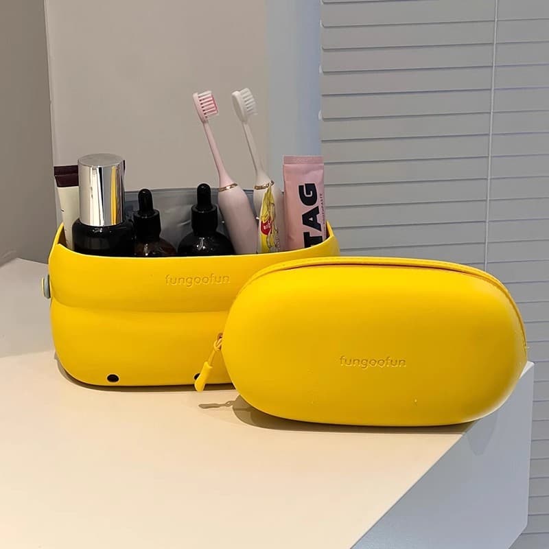🔥 Bolsa Necessaire Feminina Portátil 🔥 Necessaire de Viagem Impermeável VENDA QUENTE Necessaire de Maquiagem em Silico