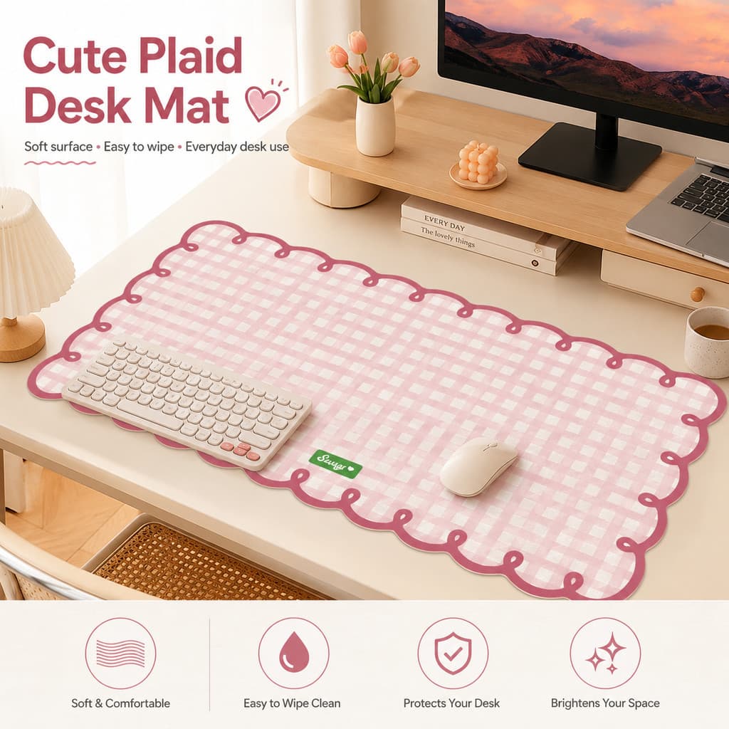 Mouse Pad Grande com Estampa Kawaii Impermeável Fácil de Limpar 30x60cm 35x80cm Desk Mat para Teclado Escritório Estudo