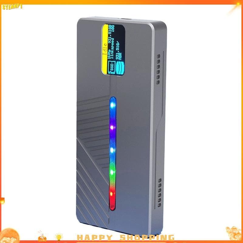 Gabinete De 10 Gbps RGB SSD M2 NVME NGFF Com Tela De Exibição M/B + Key . 2 Caixa HD Externa 4 Tb Tipo C Unidade Ard