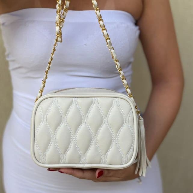 Bolsa Feminina Metalasse Transversal Bordada  Fechamento Tamanho Média Para o Dia a Dia Festa Envio Rapido Dourada E
