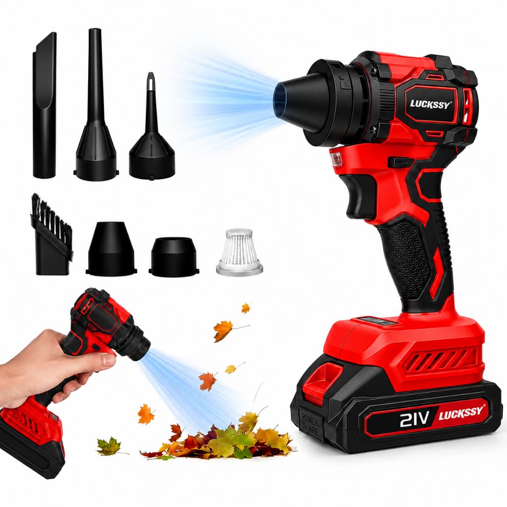 Soprador De Folhas Potente Elétrico Turbo Portátil 2 Bateria