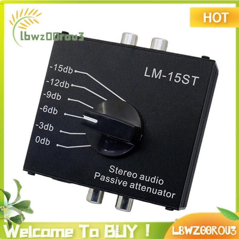 Atenuador Passivo De Áudio Estéreo Com Seis Níveis De Modo De Interruptor 0db-3db-6db-9db-12db-15db Para Interfaces De 3