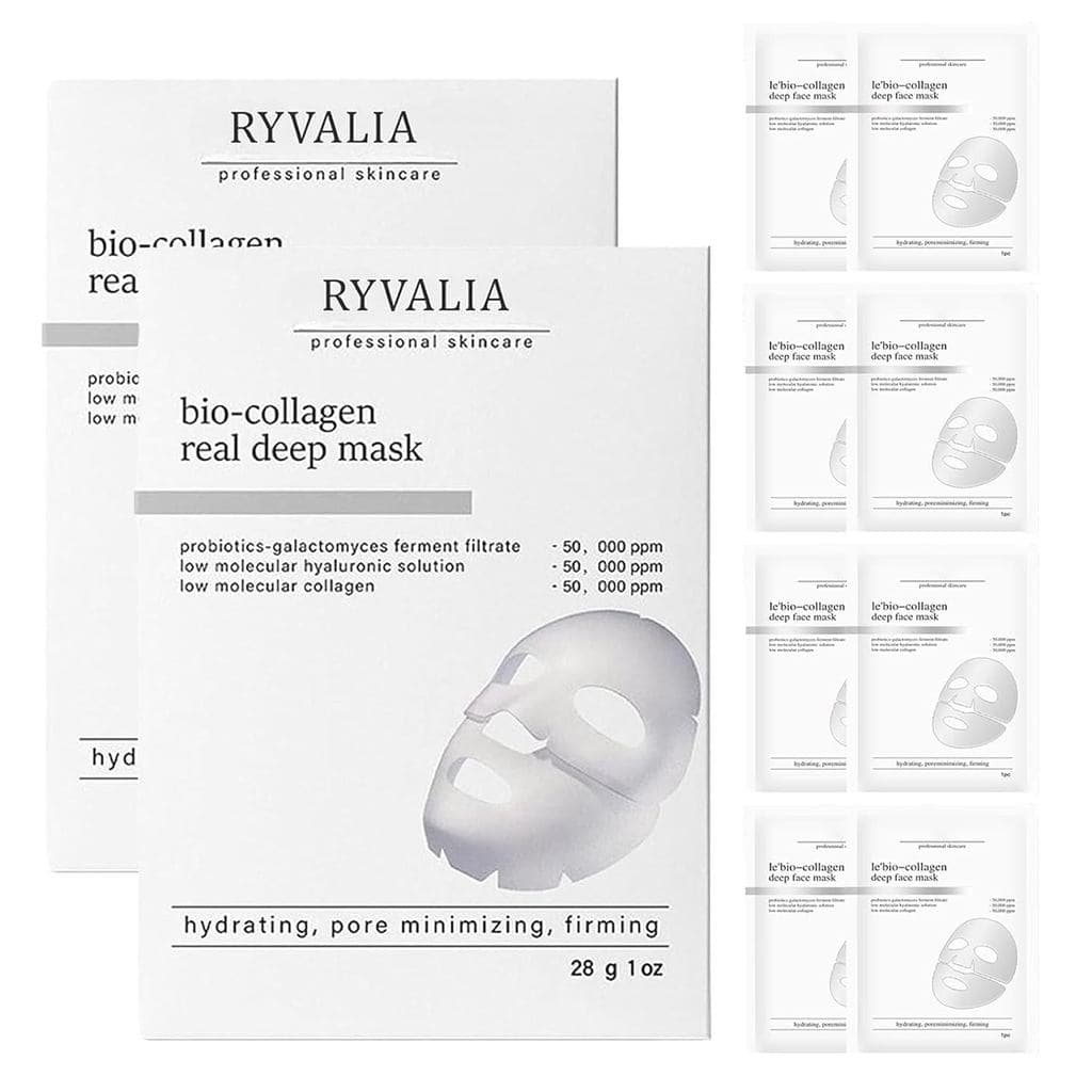 Máscara de Colágeno Ryvalia, Máscara Profunda de Bio-Colágeno, Máscara Noturna de Colágeno Skaind para Luminosidade, Aum