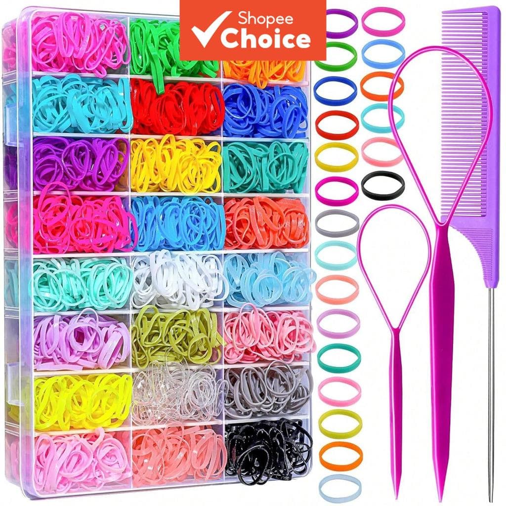 Laço De Cabelo Elástico Infantil Conjunto De 24 Cores 1003 Peças , Mini Faixas Para Meninas , Acessórios De Bebê