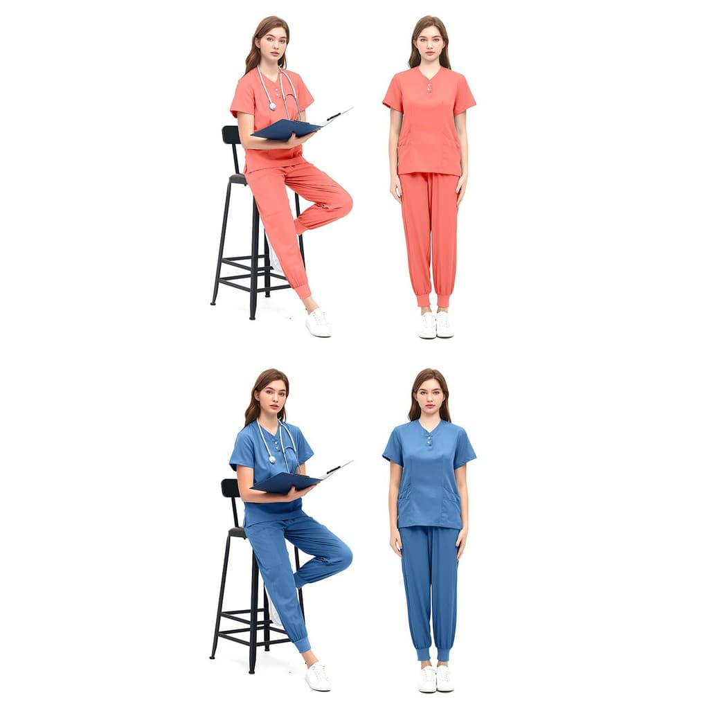 Novo uniforme de trabalho para salão de beleza e medicina, traje de isolamento para maternidade e odontologia, conjunto