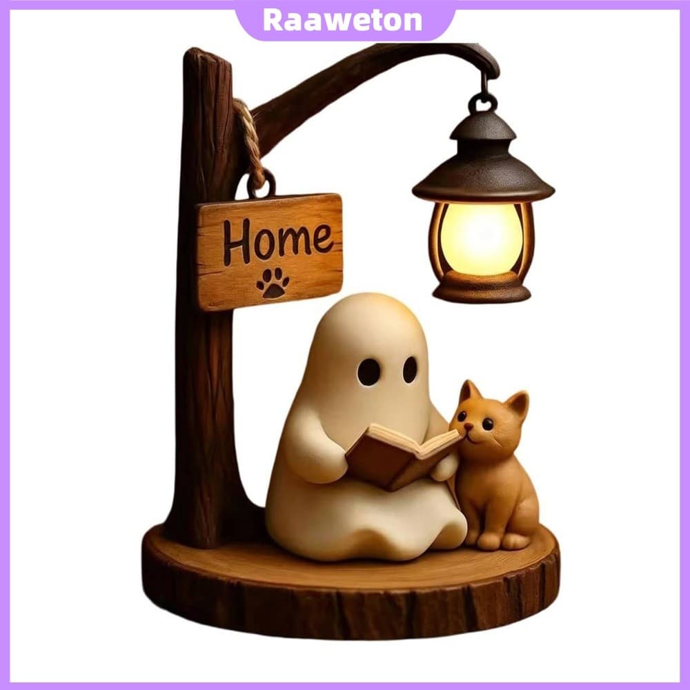 Lanterna De Leitura Fantasma De Halloween Macia E Quente LED Brilho Fantasmas Lâmpada De Livro Para Mesas Decoração De L