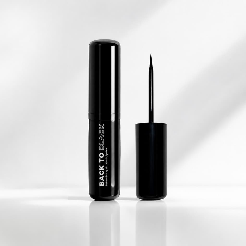 Delineador Líquido Back To Black Ruby Rose Preto Intenso Efeito Matte Secagem Rápida Alta Pigmentação