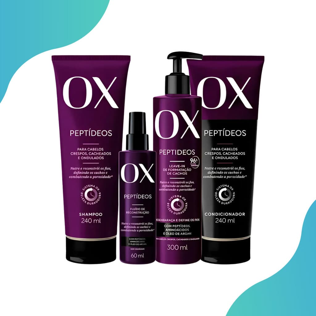 Kit De Cabelo Linha Peptídeos Ox Cabelos Cacheados