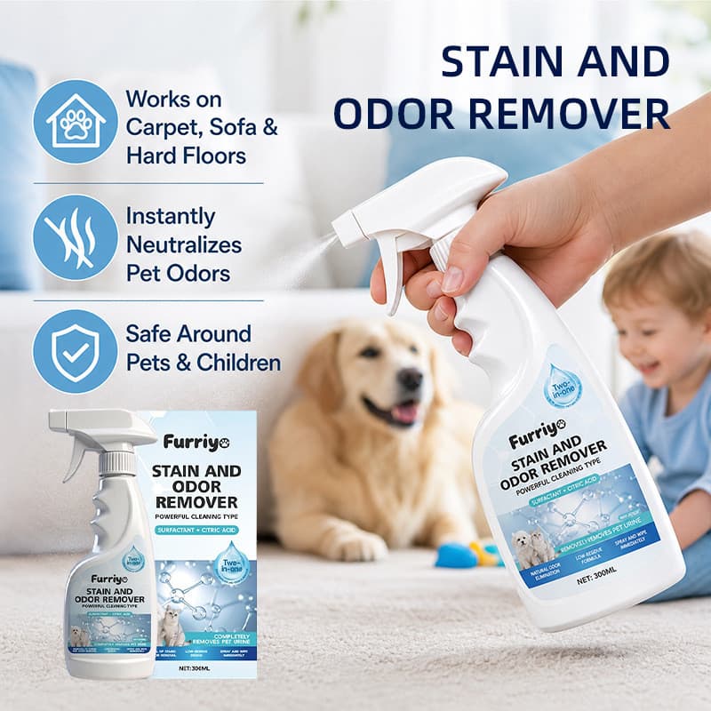 Removedor de manchas de odor para animais de estimação, urina suave, manchas de pele, um tecido decomposição, remoção se