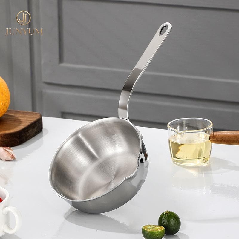 JUNYUM 304 Panela De Óleo De Aço Inoxidável E Frigideira De Ovo Mini Leite Para Cozinhar De Dose Única BR