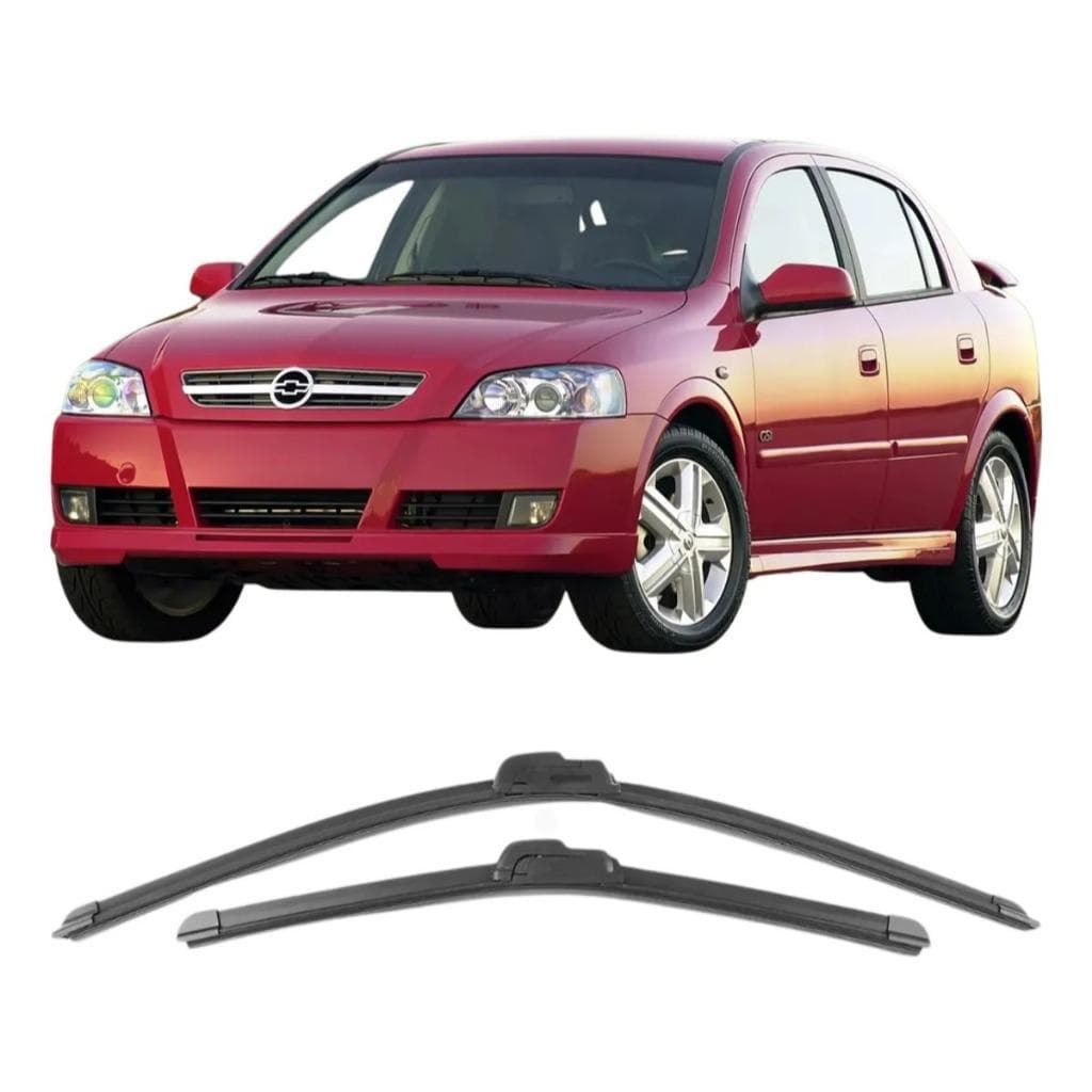 Par De kit limpeza frontals Carro Limpador Parabrisa Chuva Silicone Chevrolet Astra Vectra