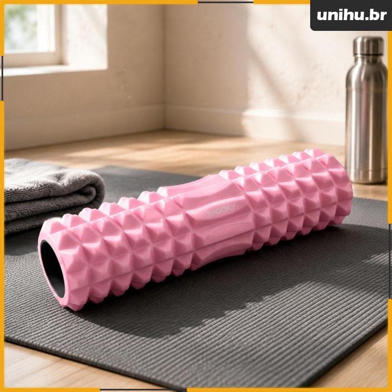 [Unihu] Rolo De Espuma Cumida Sólido Interior Rosa Equipamento De Exercício Suporta Retenção De Forma De Postura
