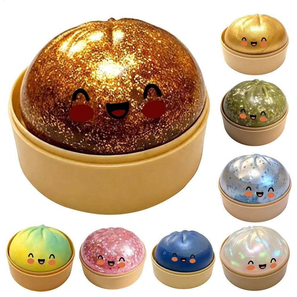 Dumpling Squishes , Bolas Sensoriais De Pão Em Forma De Bolinho De Arco-Íris Gigante , Brinquedo Mole Macio E F