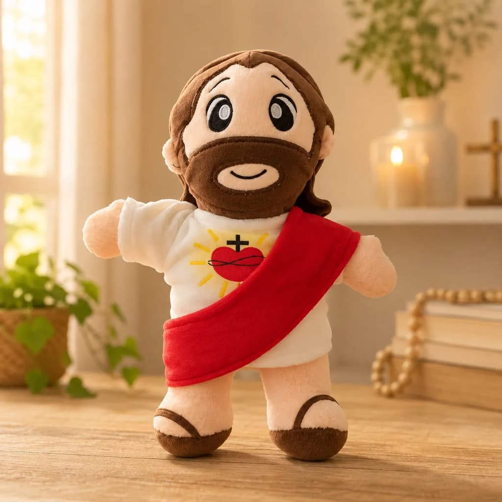 Jesus Cristo Pelúcia 22cm Um Presente De Amor Fé E Carinho