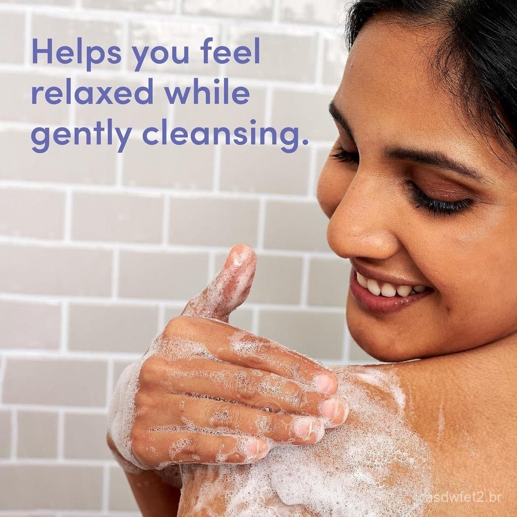 Sabonete Líquido Corporal Aveeno Stress Relief, aroma de lavanda, contém aveia prebiótica nutritiva, adequado para peles