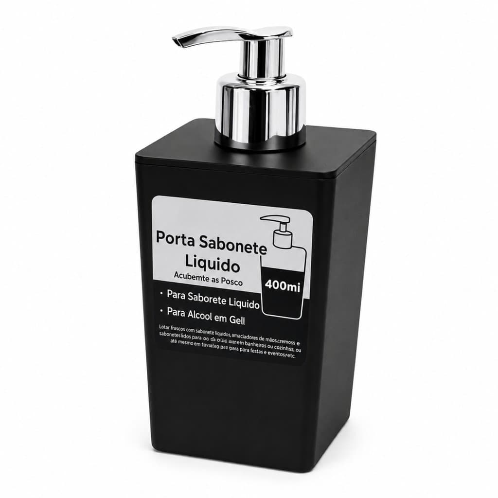 Porta Sabonete Liquido 400ml Plástico Álcool Sabonete