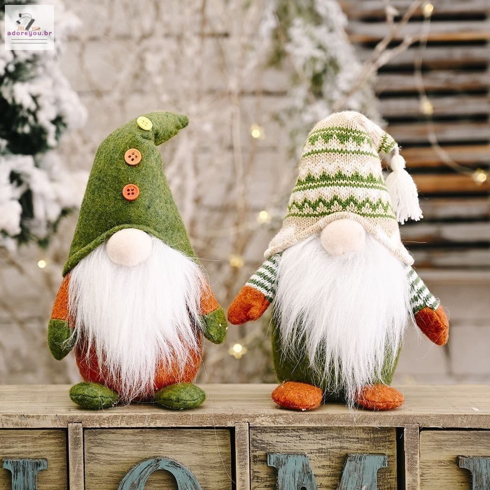 Boneca De Malha Não Tecida-Ornamento De Mesa Para Festa De Natal Decoração De Gnomo Sem Rosto
