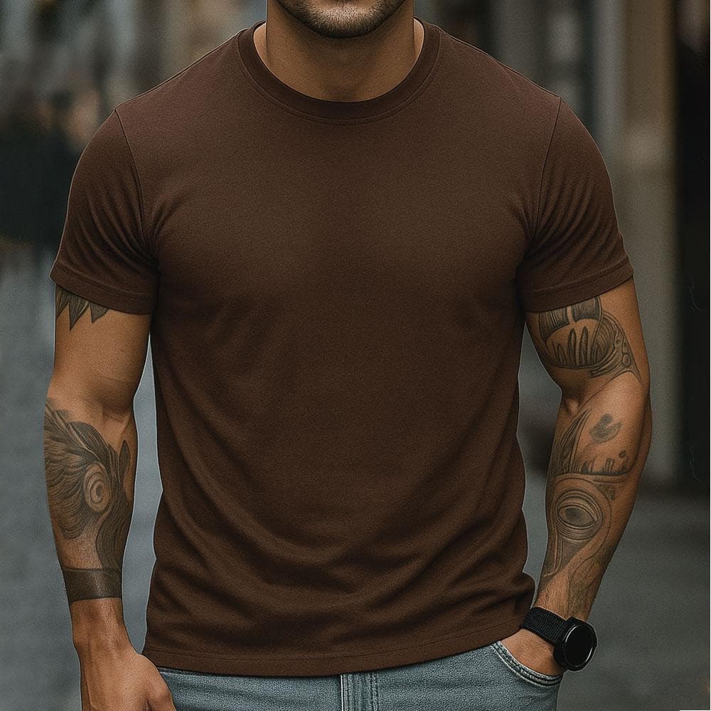 Camiseta Masculina 100% Algodão Moda Casual Dia A Dia Escola Academia Premium Gym Streetwear Diária