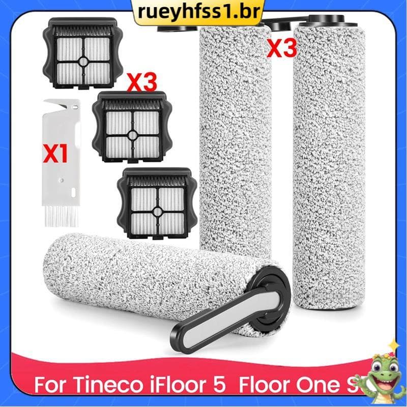 Substituição De Escova De Rolo Para IFloor 5 , Rolos Aspirador De Pó Sem Fio Floor One S5 E Filtros Hepa