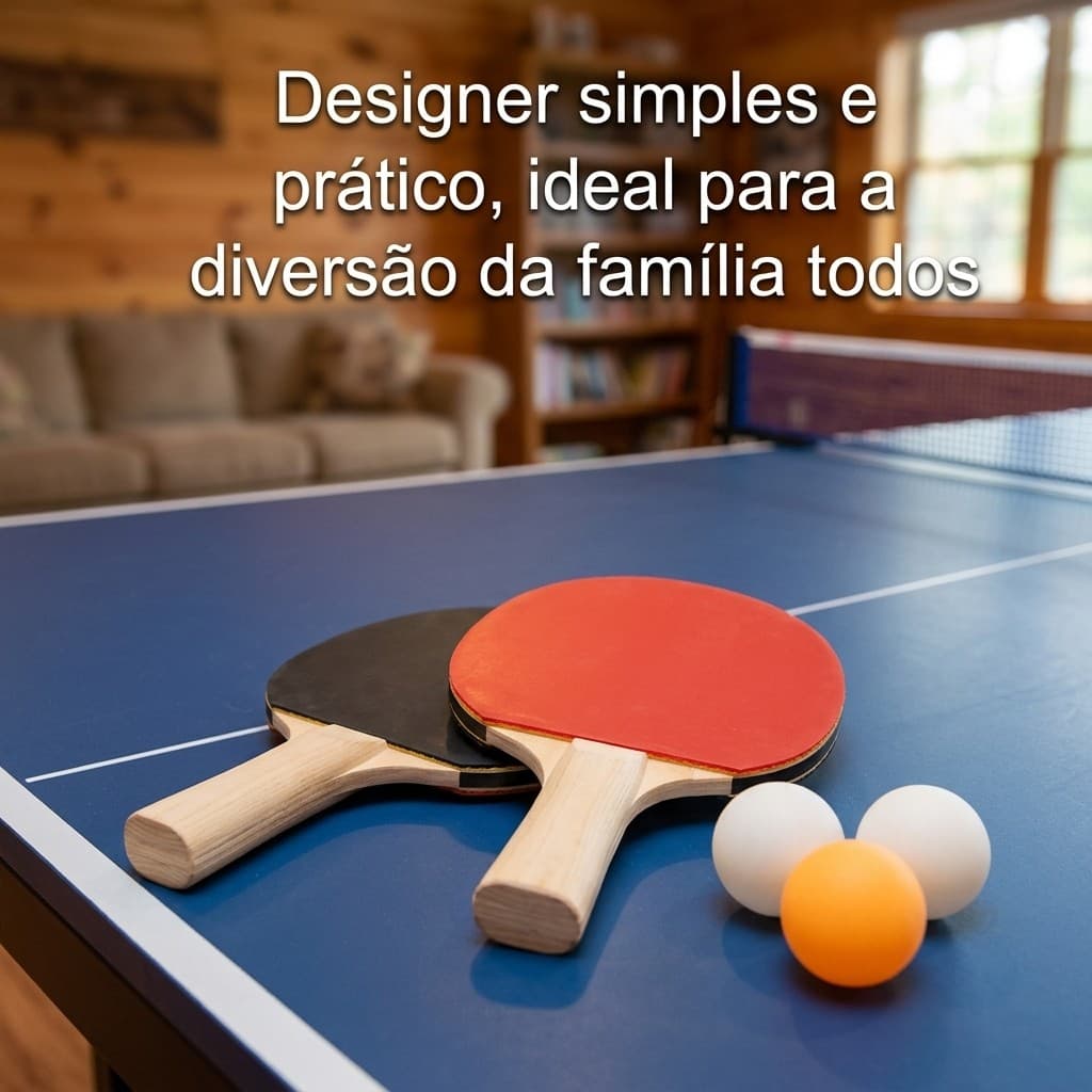 Jogo Ping Pong Oásis 2 Raquetes 3 Bolas Estojo Lazer Salão de Festas Condomínio