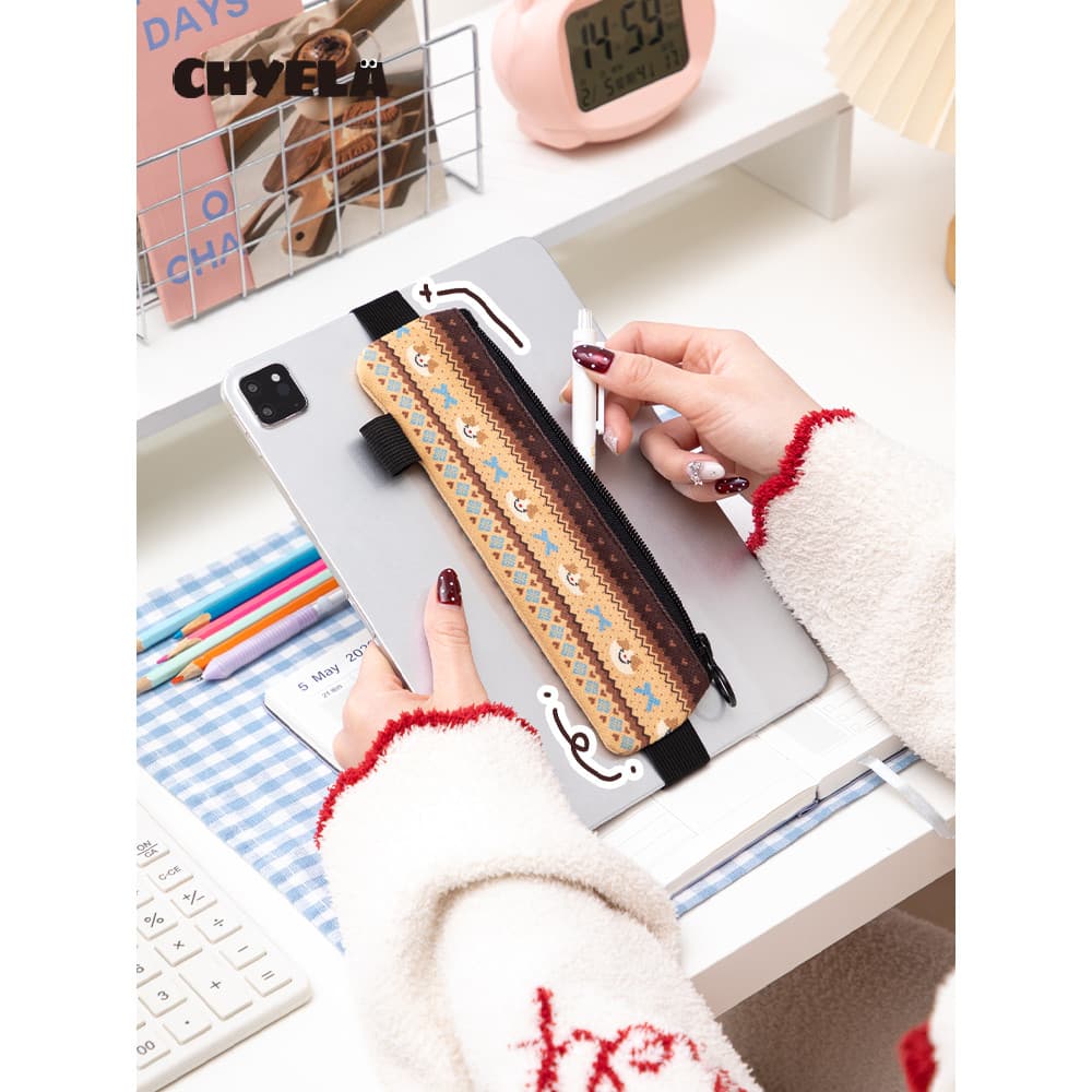 🔥 VENDA QUENTE 🔥 Para Caderno Agenda e Livro Diário Bonito Fairland Kitten Lápis Caso Livro Alça Solta Bolsa De Armaze