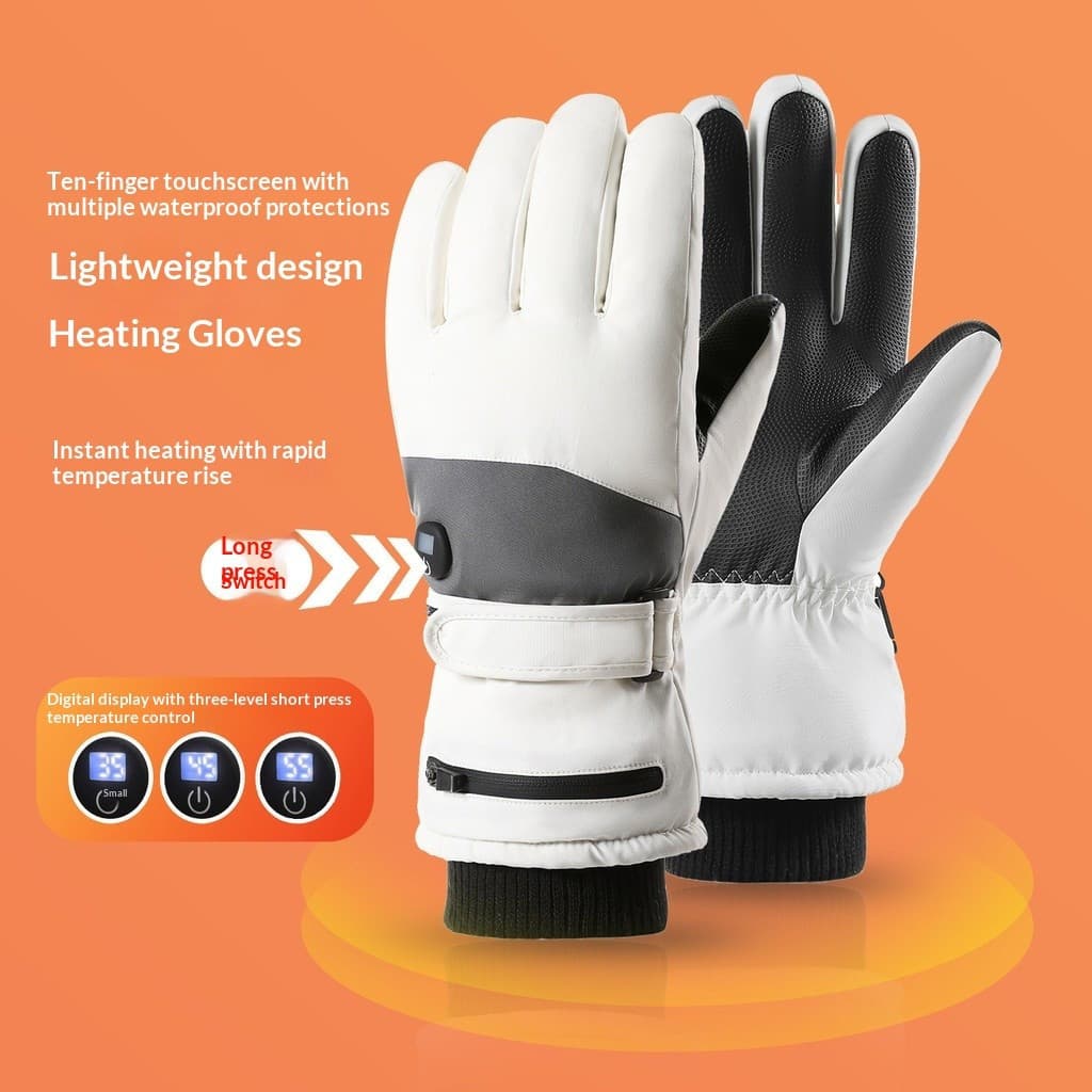 Luvas aquecidas eletricamente para homens e mulheres, luvas de aquecimento recarregáveis para andar de moto e veículo el