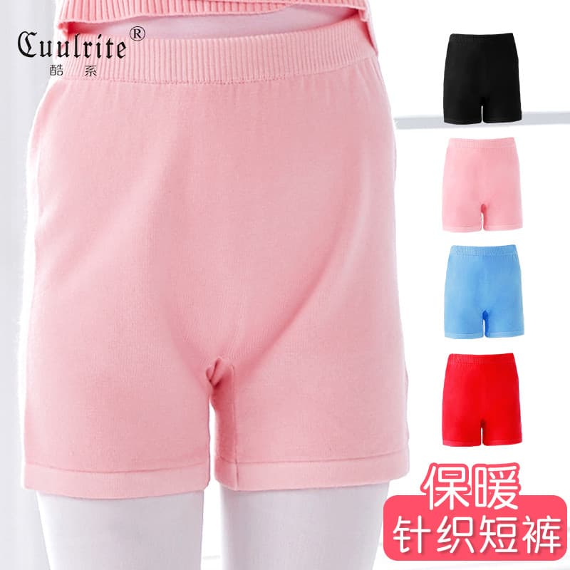 Calças de dança das crianças calças de lã calças de prática das meninas Ballet Bottoms Shorts de malha primavera outono