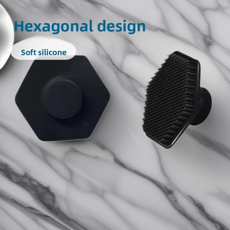 Escova de limpeza de Silicone Hexagonal, limpador Facial macio, limpeza profunda, esfoliante, removedor de maquiagem, es
