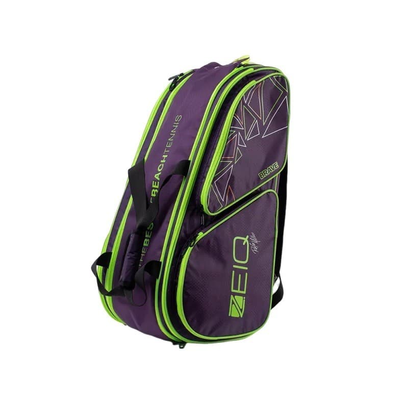 Raqueteira ZEIQ Brave Roxa e Verde