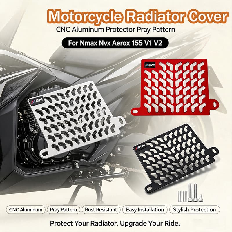Capa De Radiador Para Motocicleta , Protetor De Alumínio , Padrão De Oração Nmax Nvx Aerox 155 V1 V2