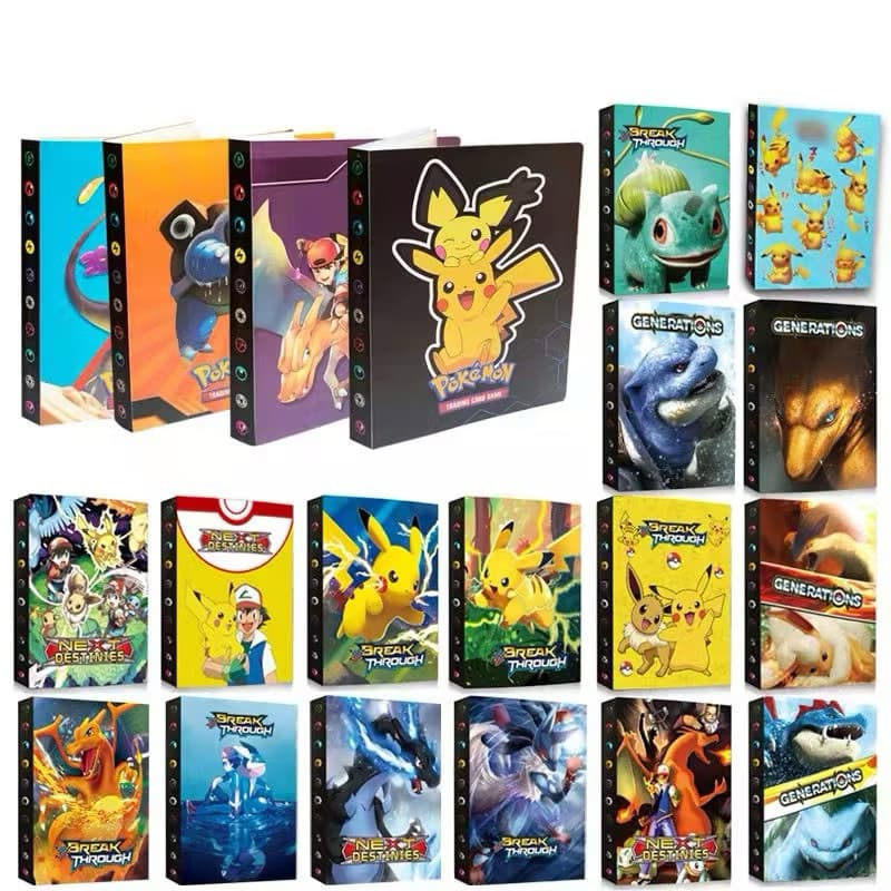 Fichários Álbuns 100 Estilo 240 Capacidade Cartões Titular Para Pokemon CCG MTG Magia Yugioh Board Game Manga Book Card