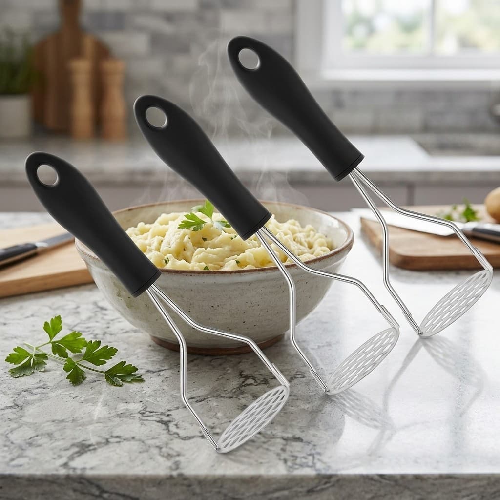 Espremedor Manual Inox Amassador de Batata Mandioca e Abóbora Saudável 🥗