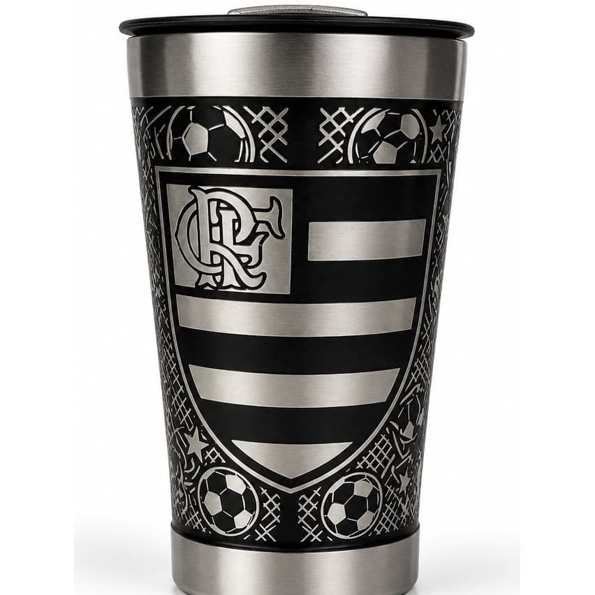Copo Térmico Personalização em 360 Graus 473 ML Personalizado FLAMENGO
