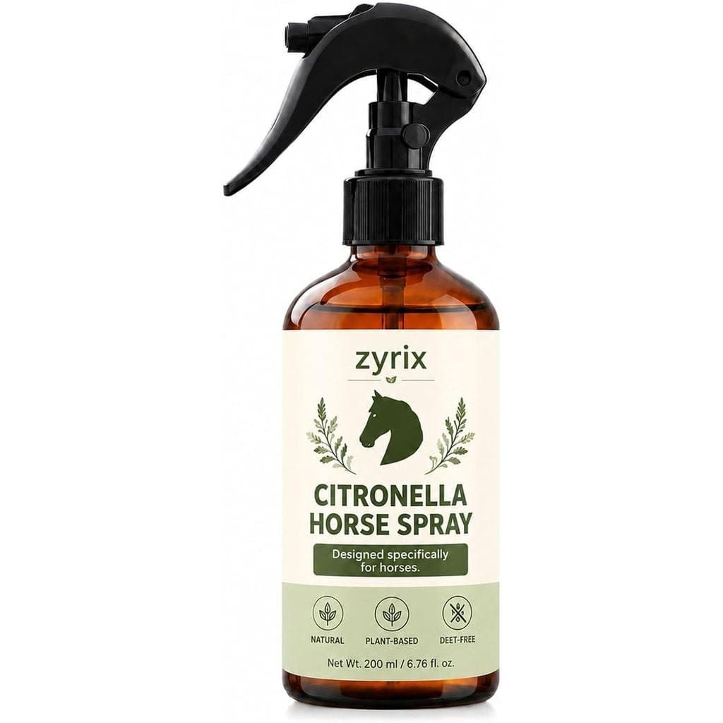 ZyrixHorseSpray, Névoa Botânica para Cuidado Equino com Citronela para Cavalos e Pôneis, Cuidado do Pelo à Base de Plant