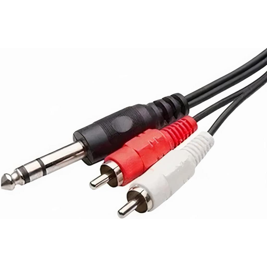 CABO ADAPTADOR P10 STÉREO X 2 RCA ÁUDIO STÉREO